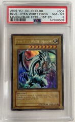 Blue-Eyes White Dragon - LOB-001 - Ultra Rare - 1st Edition - PSA 8